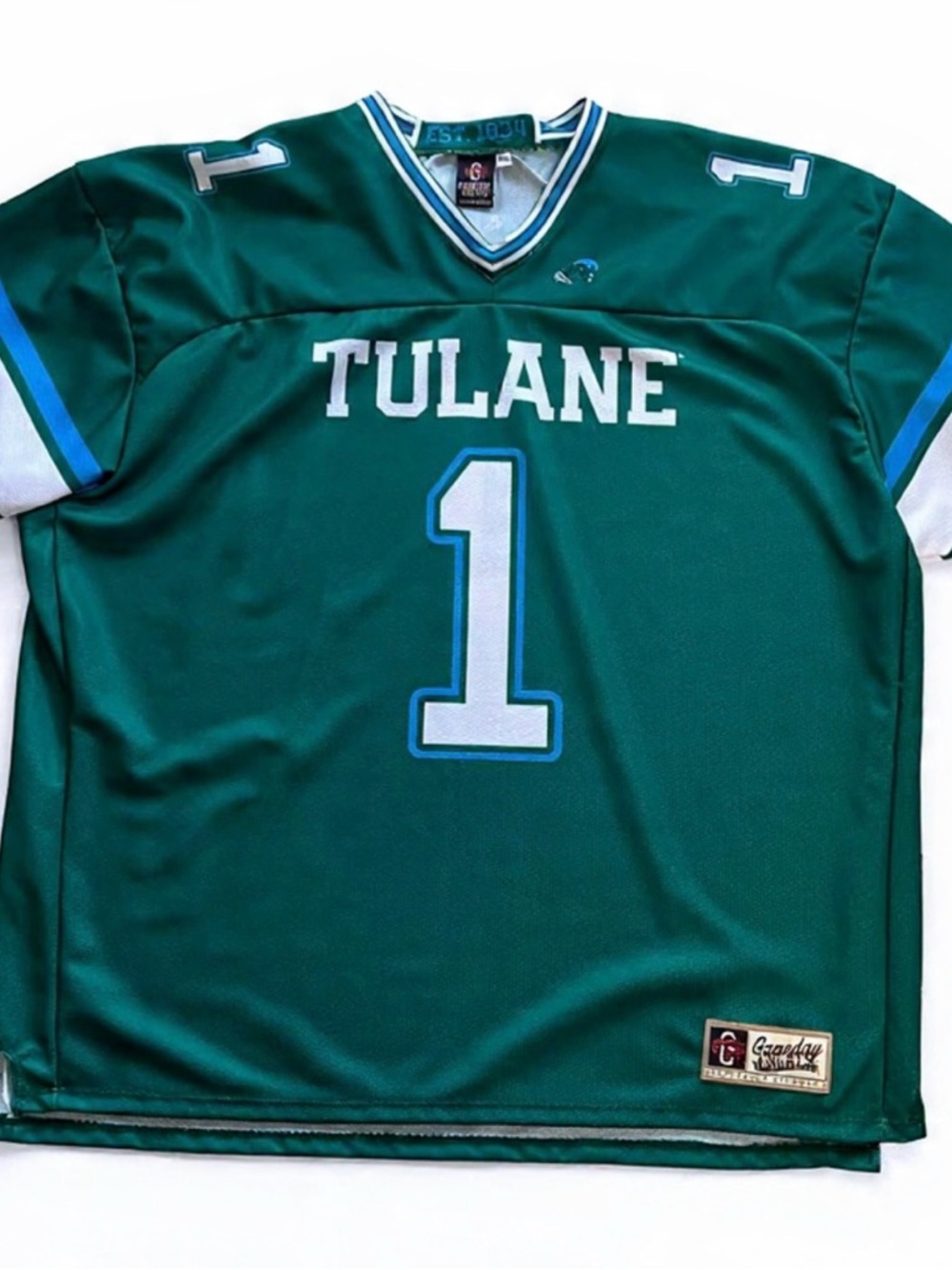 Greats Teal Athletic Jersey Patch Detail Tulane 3XL